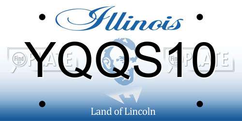 YQQS10 Illinois License Plate
