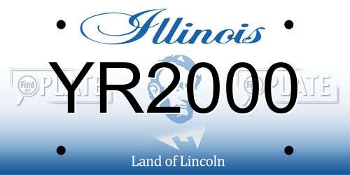 YR2000 Illinois License Plate