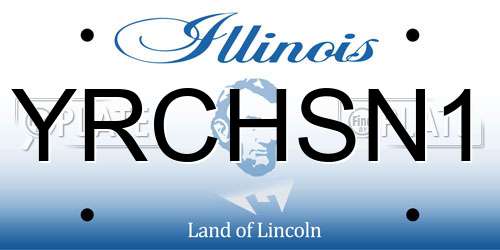 YRCHSN1 Illinois License Plate