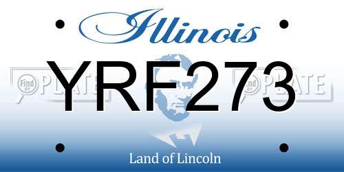 YRF273 Illinois License Plate