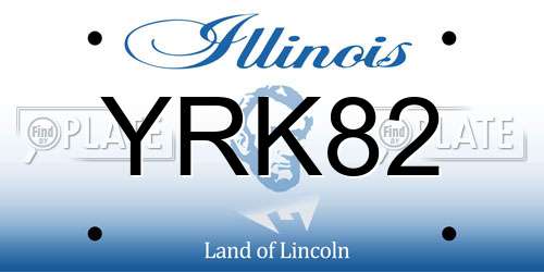 YRK82 Illinois License Plate