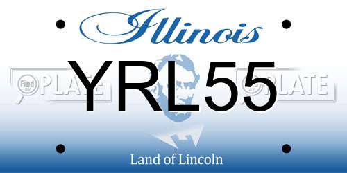 YRL55 Illinois License Plate
