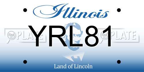 YRL81 Illinois License Plate