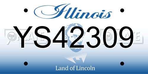 YS42309 Illinois License Plate