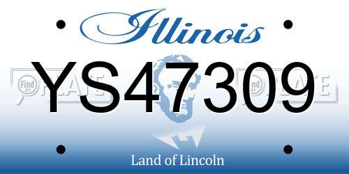YS47309 Illinois License Plate
