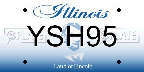 YSH95 Illinois License Plate