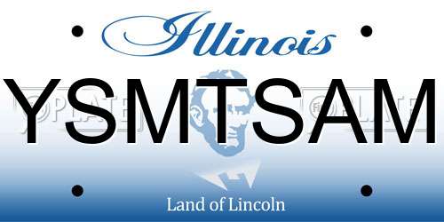 YSMTSAM Illinois License Plate