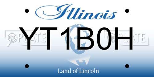 YT1B0H Illinois License Plate