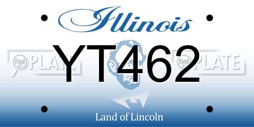 YT462 Illinois License Plate