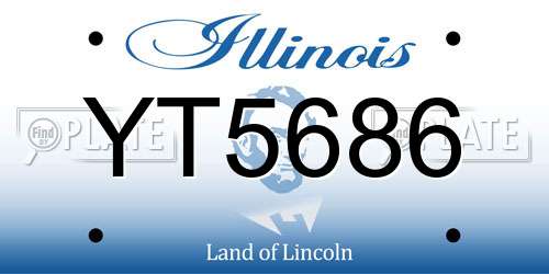 YT5686 Illinois License Plate