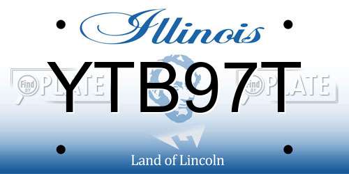 YTB97T Illinois License Plate