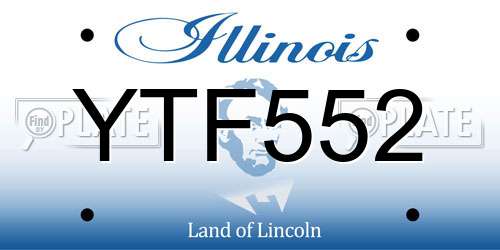 YTF552 Illinois License Plate