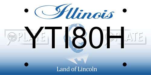 YTI80H Illinois License Plate
