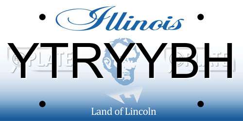 YTRYYBH Illinois License Plate