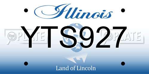 YTS927 Illinois License Plate
