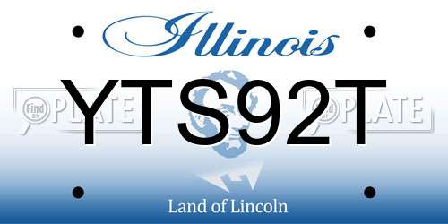 YTS92T Illinois License Plate