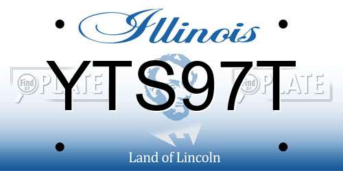 YTS97T Illinois License Plate