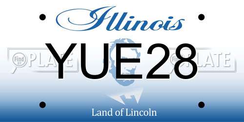 YUE28 Illinois License Plate