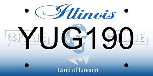 YUG190 Illinois License Plate