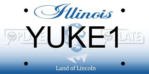 YUKE1 Illinois License Plate