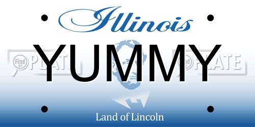 YUMMY Illinois License Plate