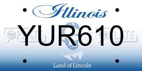 YUR610 Illinois License Plate