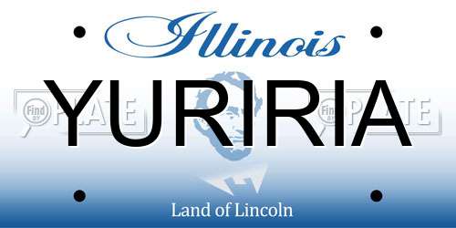 YURIRIA Illinois License Plate