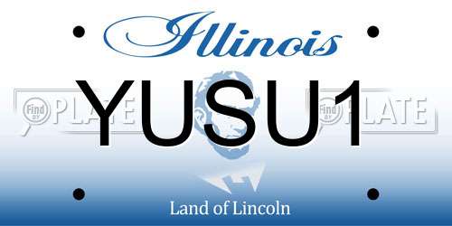 YUSU1 Illinois License Plate