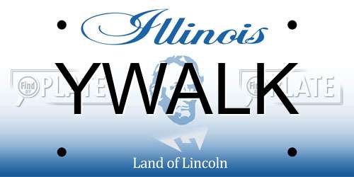 YWALK Illinois License Plate