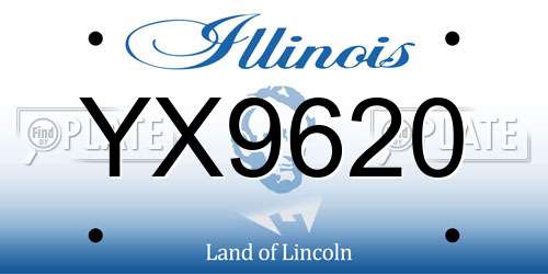 YX9620 Illinois License Plate
