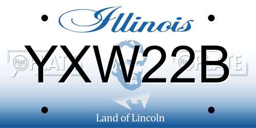 YXW22B Illinois License Plate