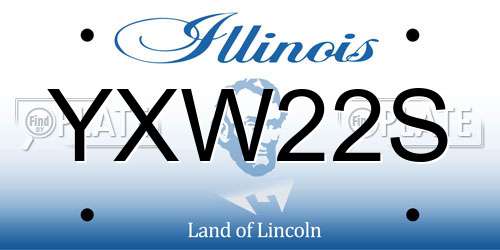 YXW22S Illinois License Plate
