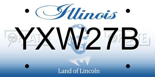 YXW27B Illinois License Plate