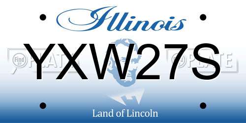 YXW27S Illinois License Plate