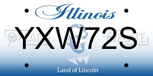 YXW72S Illinois License Plate