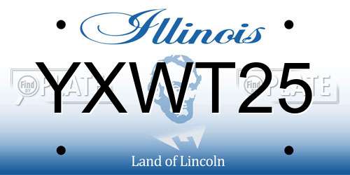 YXWT25 Illinois License Plate
