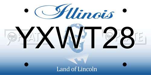 YXWT28 Illinois License Plate