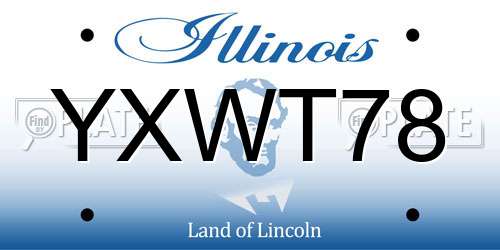 YXWT78 Illinois License Plate