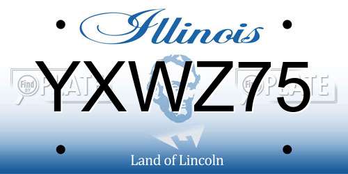 YXWZ75 Illinois License Plate