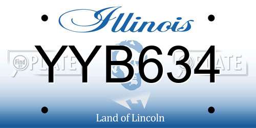 YYB634 Illinois License Plate