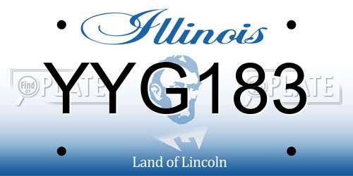 YYG183 Illinois License Plate