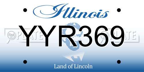 YYR369 Illinois License Plate