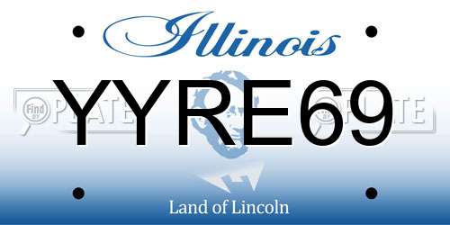 YYRE69 Illinois License Plate