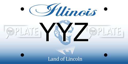 YYZ Illinois License Plate
