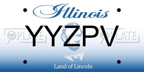 YYZPV Illinois License Plate