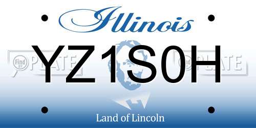 YZ1S0H Illinois License Plate