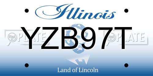 YZB97T Illinois License Plate