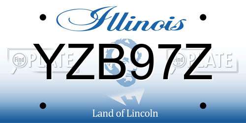 YZB97Z Illinois License Plate