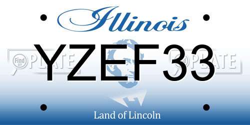 YZEF33 Illinois License Plate