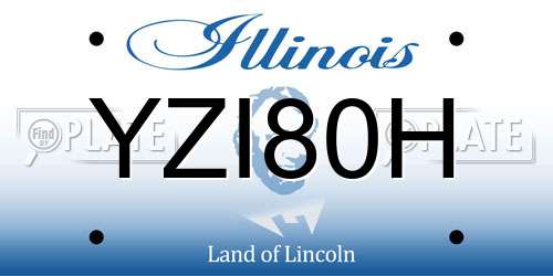 YZI80H Illinois License Plate